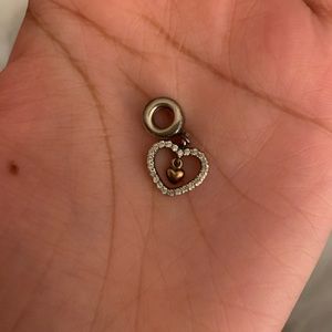 Pandora heart charm with gold